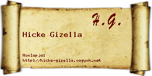 Hicke Gizella névjegykártya